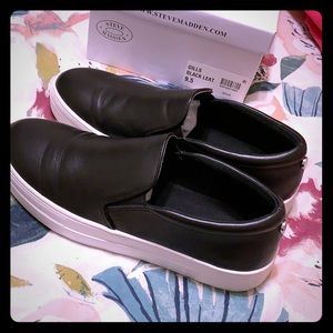 STEVEMADDEN GILLS BLACK LEATHER